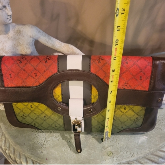 L.A.M.B. by Gwen Stefani Rasta Carlisle Clutch Luxury Designer NWOT Leather #794 - Picture 17 of 17